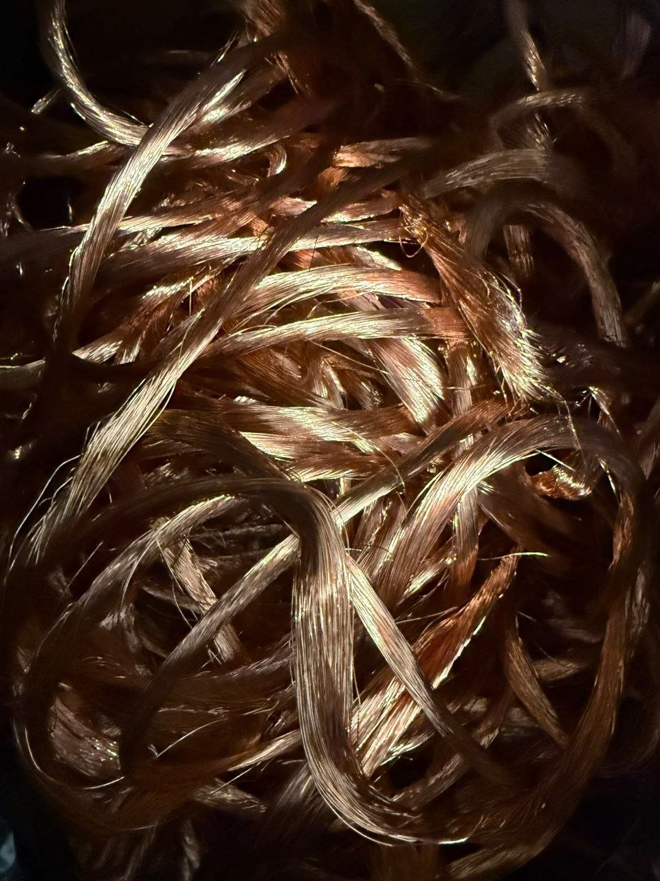 Fili di rame lucido